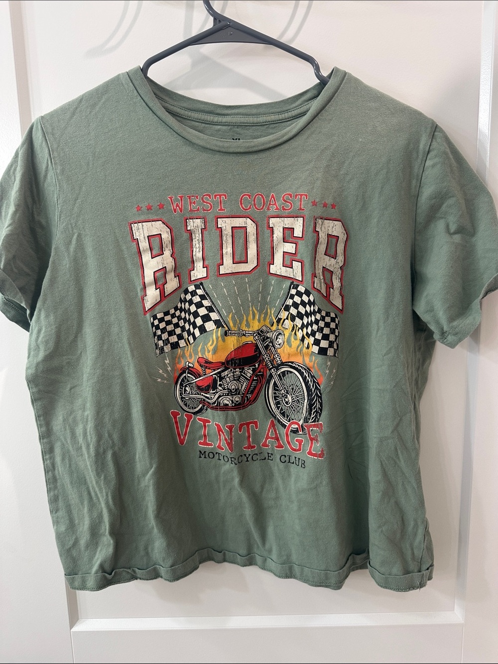 West Coast Rider 'RIDER Vintage' Graphic Tee - Sage Green